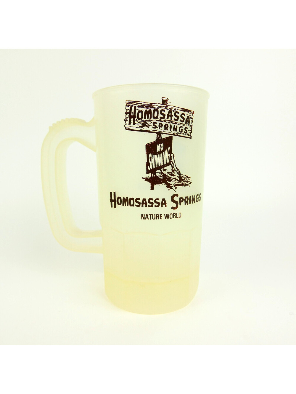 Vintage Homosassa Springs Nature World Florida Souvenir Mug Plastic Frosted '80s